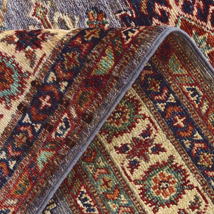 Detail image of 3' 4 x 4' 10 Hand Knotted Kazak Rug