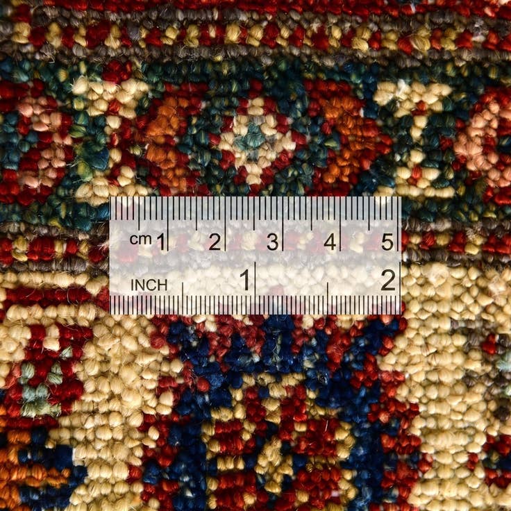 Detail image of 3' 4 x 4' 10 Hand Knotted Kazak Rug