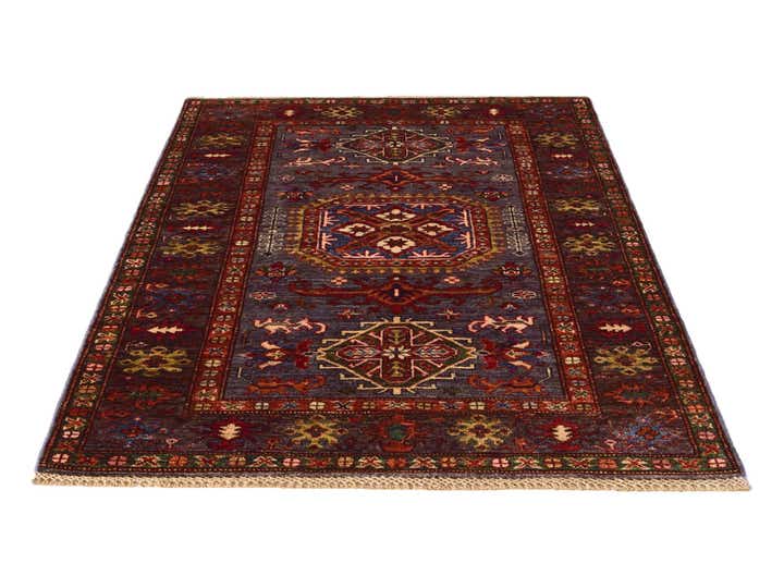 3' 7 x 5' Hand Knotted Kazak Rug