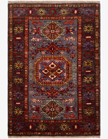 3' 7 x 5' Hand Knotted Kazak Rug