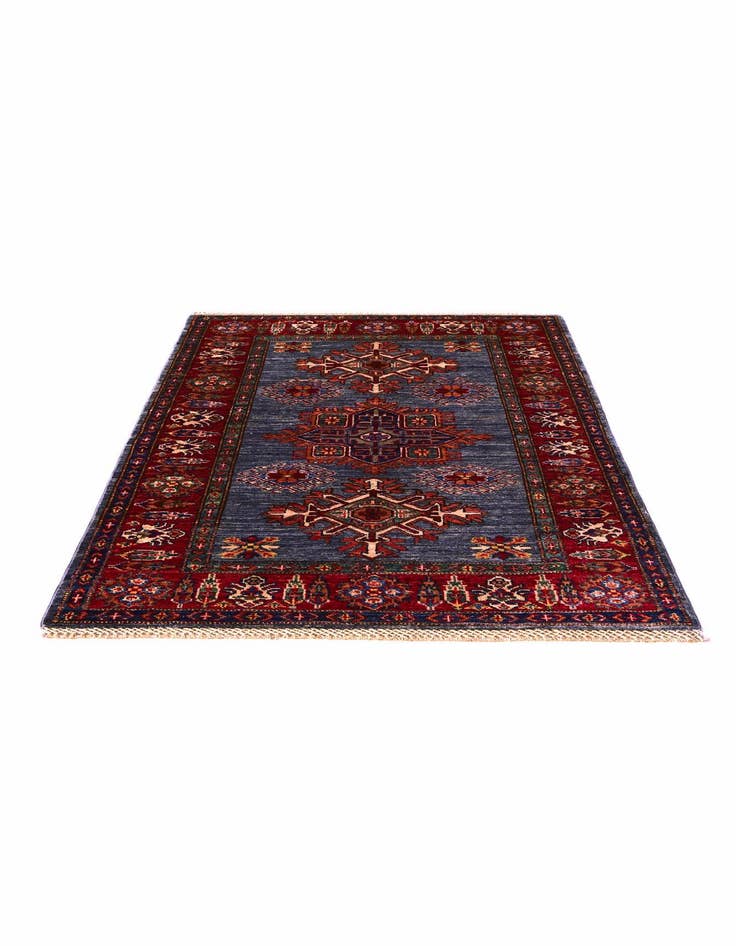 Detail image of 3' 4 x 4' 10 Hand Knotted Kazak Rug