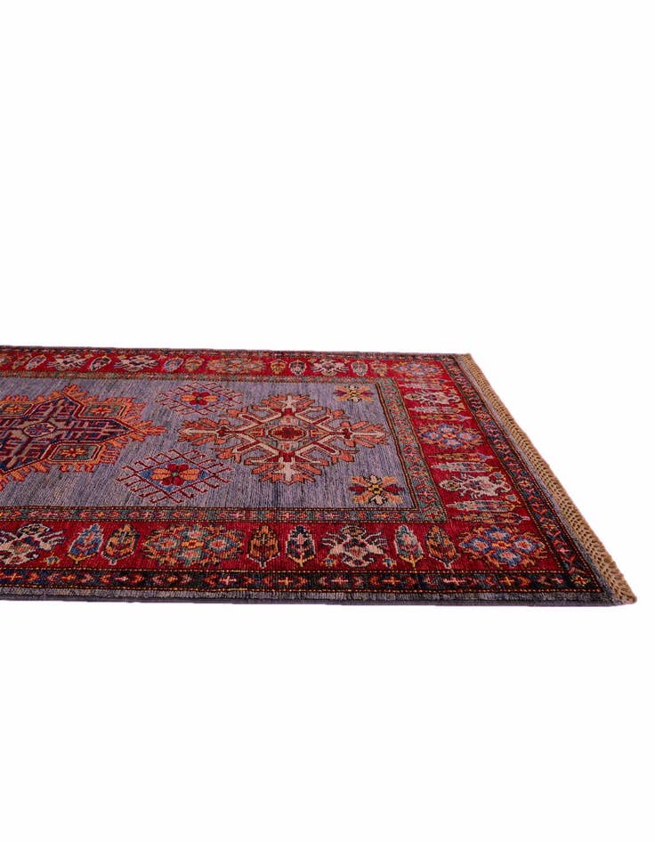 Detail image of 3' 4 x 4' 10 Hand Knotted Kazak Rug