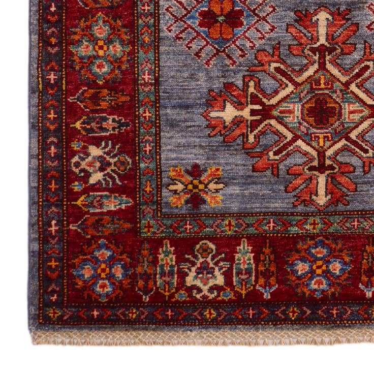Detail image of 3' 4 x 4' 10 Hand Knotted Kazak Rug