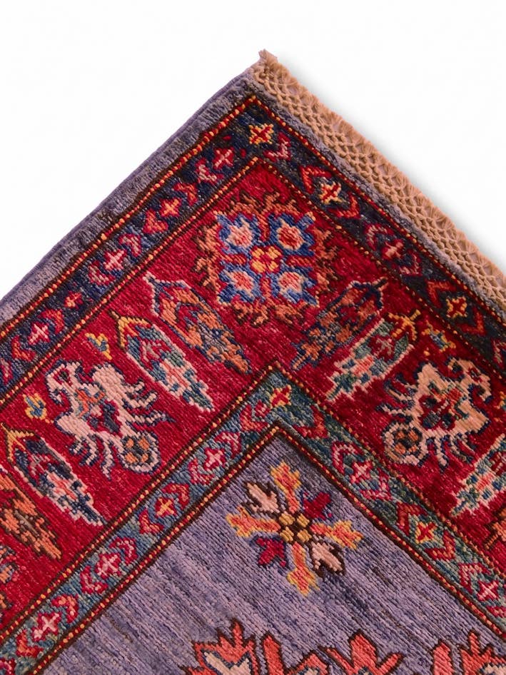 Detail image of 3' 4 x 4' 10 Hand Knotted Kazak Rug