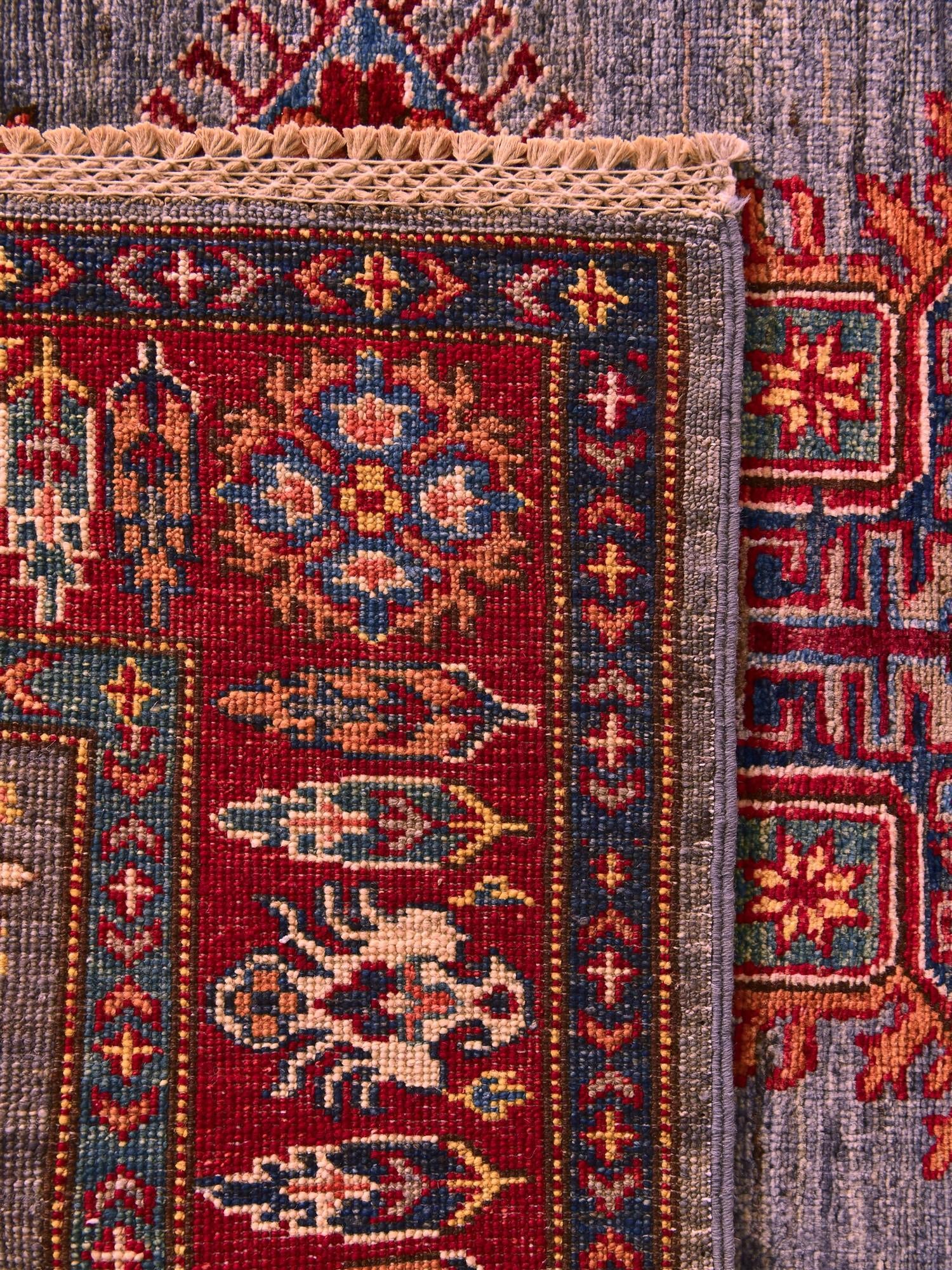 Detail image 12 of 12: 3' 4 x 4' 10 Hand Knotted Kazak Rug
