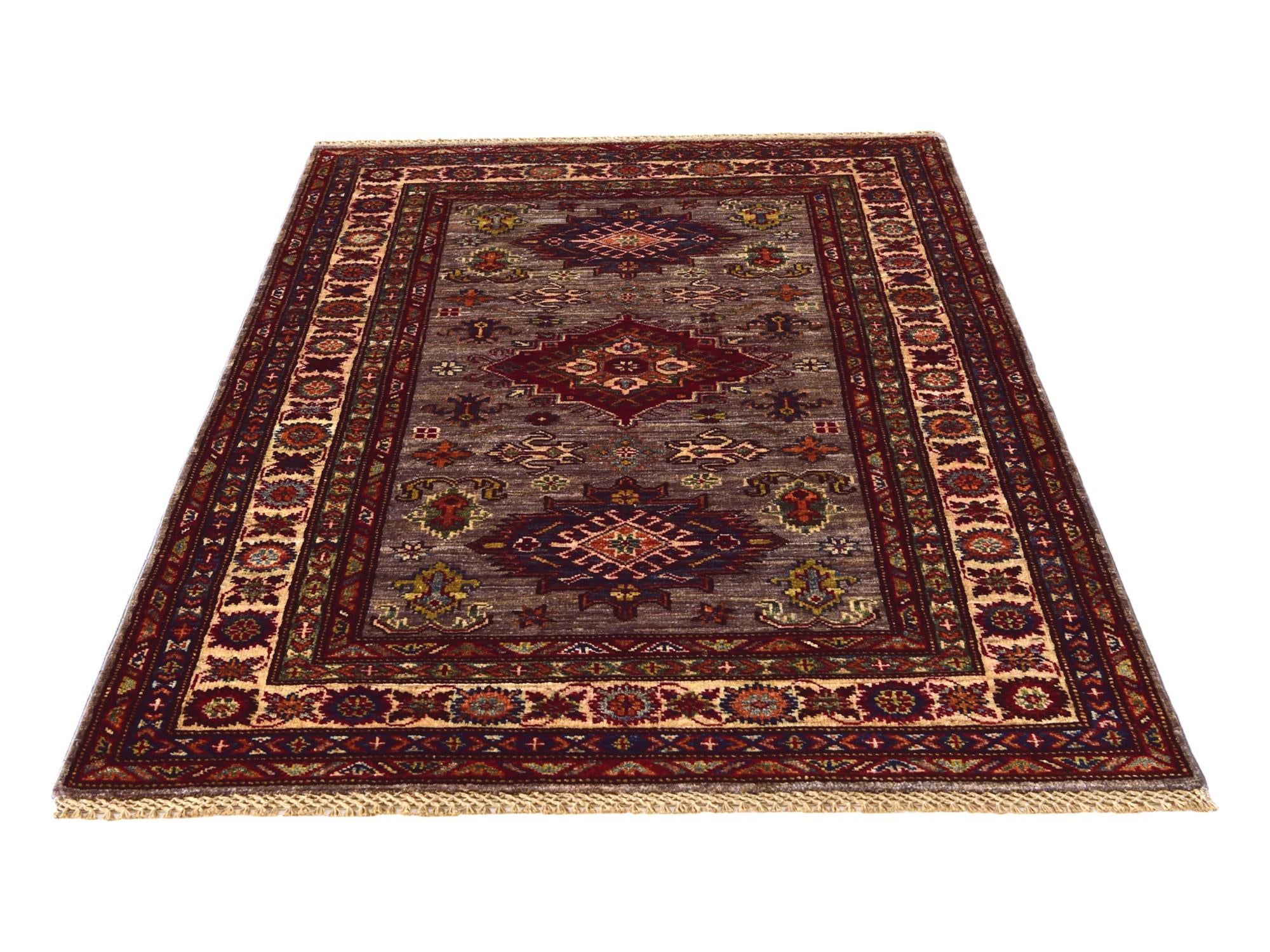 3' 5 x 5' Hand Knotted Kazak Rug