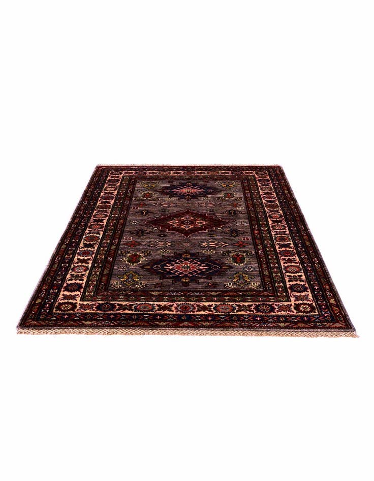 Detail image of 3' 5 x 5' Hand Knotted Kazak Rug