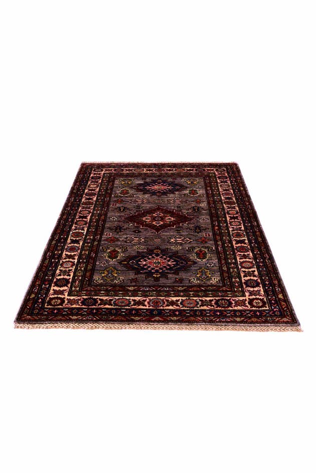 Detail image of 3' 5 x 5' Hand Knotted Kazak Rug