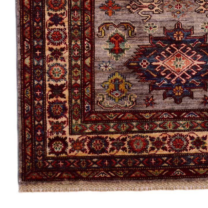 3' 5 x 5' Hand Knotted Kazak Rug