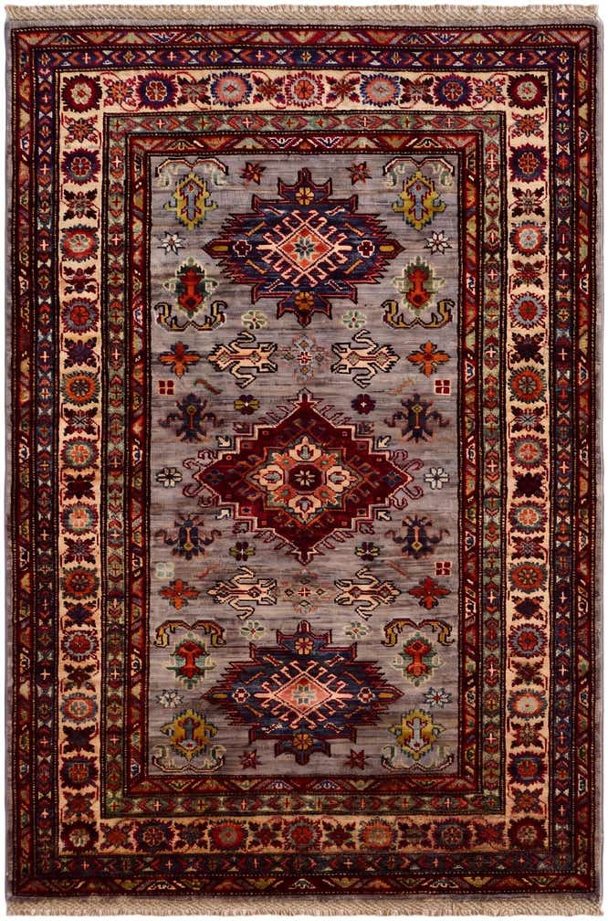3' 5 x 5' Hand Knotted Kazak Rug