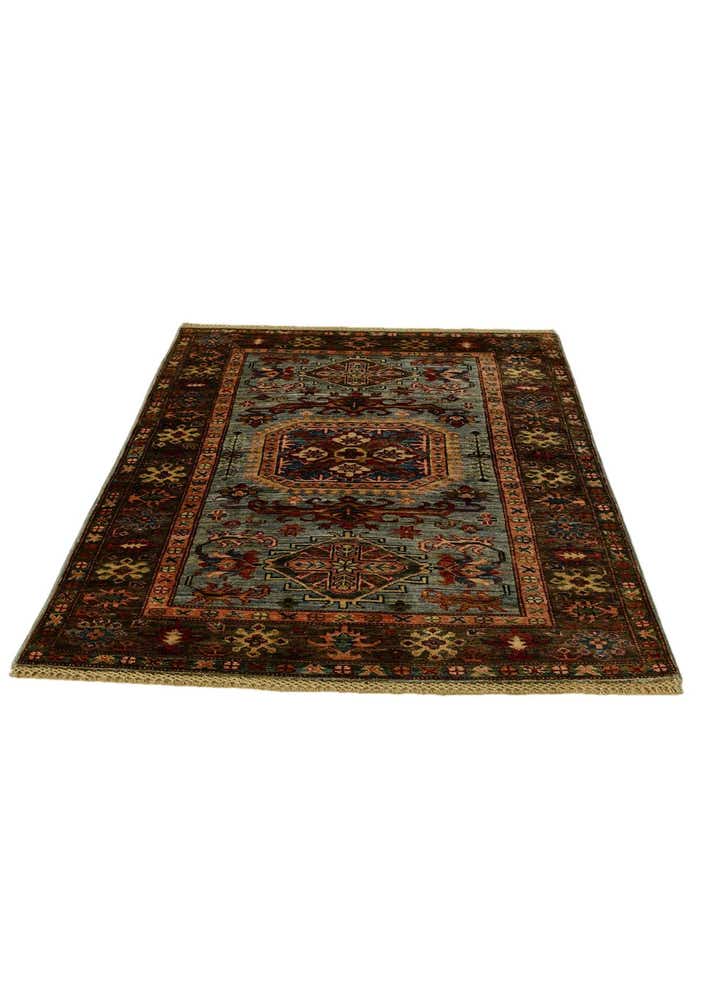3' 5 x 4' 11 Hand Knotted Kazak Rug