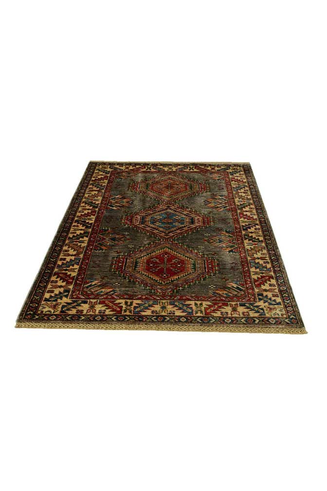 3' 5 x 5' 3 Hand Knotted Kazak Rug