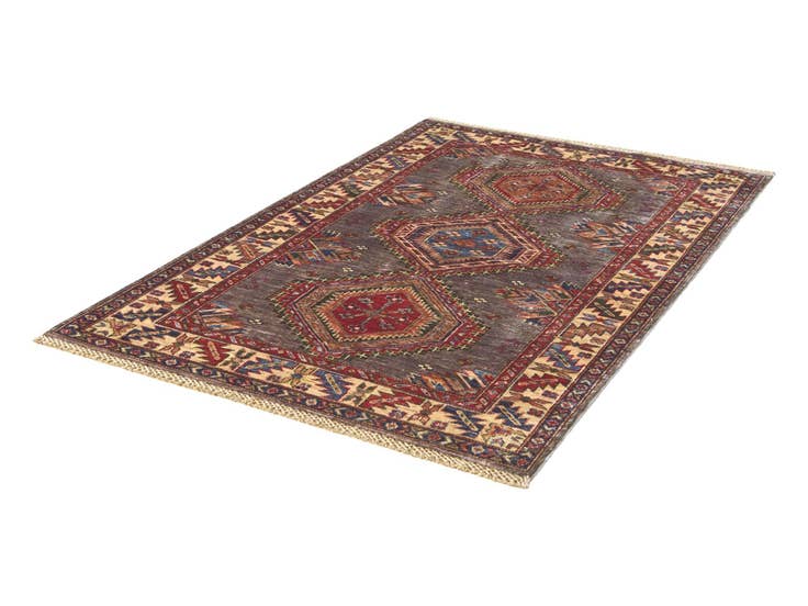 Detail image of 3' 5 x 5' 3 Hand Knotted Kazak Rug