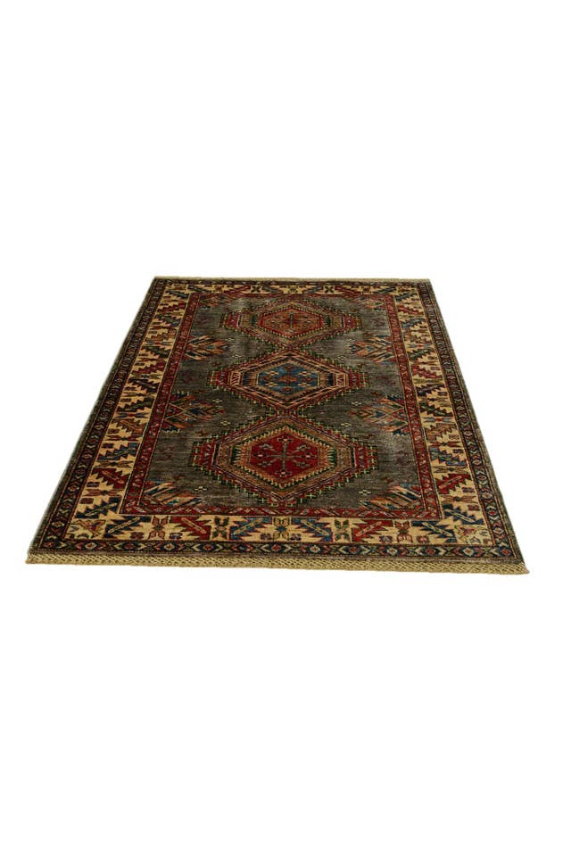 Detail image of 3' 5 x 5' 3 Hand Knotted Kazak Rug