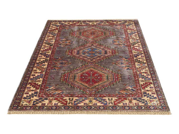 3' 5 x 5' 3 Hand Knotted Kazak Rug