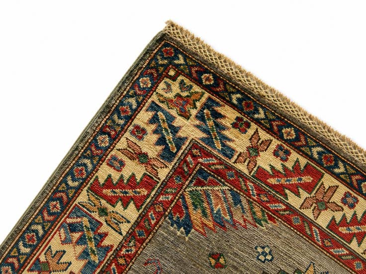 Detail image of 3' 5 x 5' 3 Hand Knotted Kazak Rug
