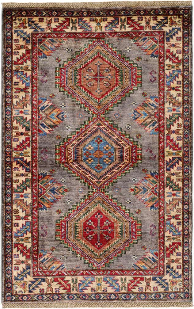 3' 5 x 5' 3 Hand Knotted Kazak Rug