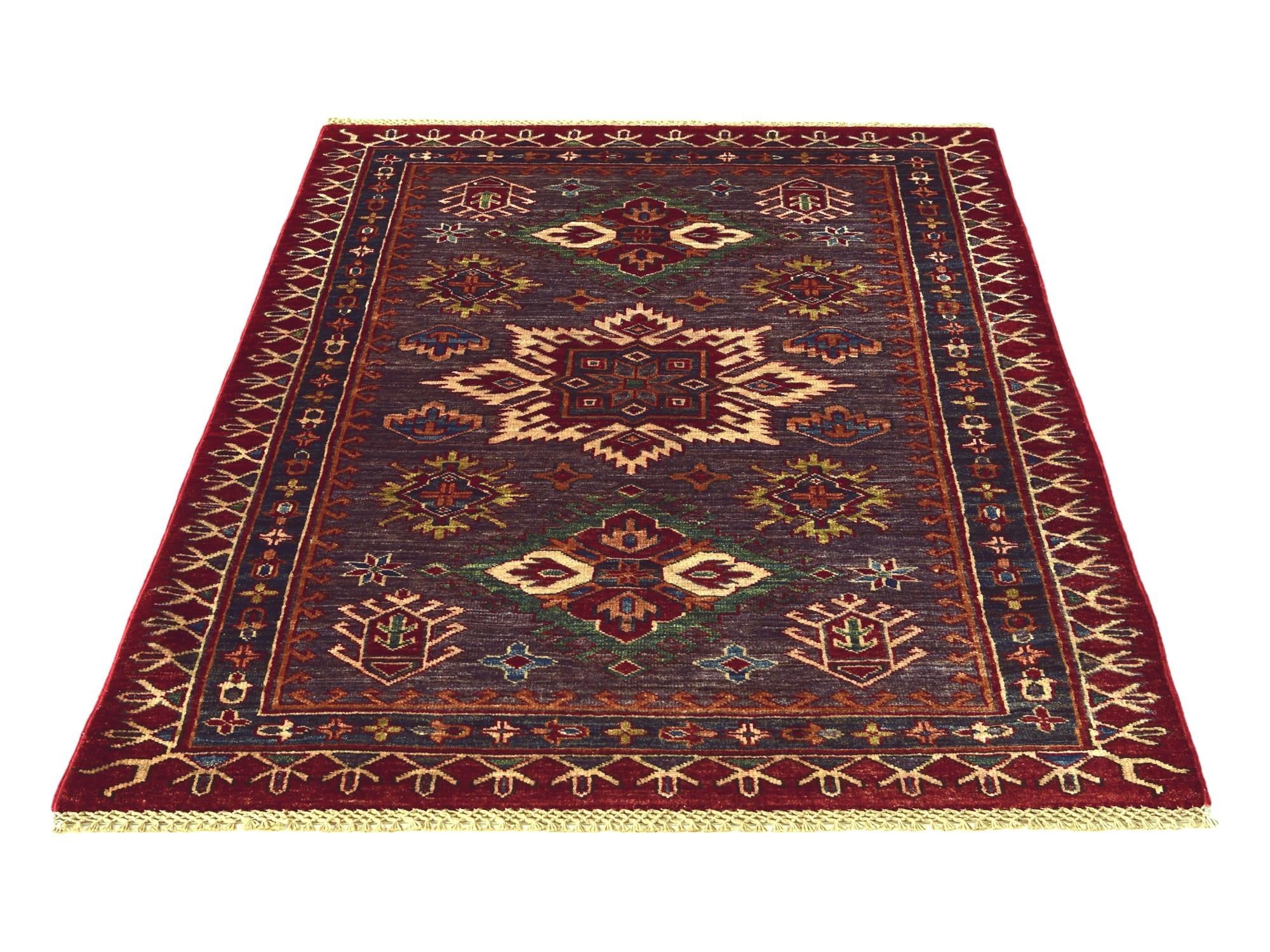3' 6 x 5' Hand Knotted Kazak Rug