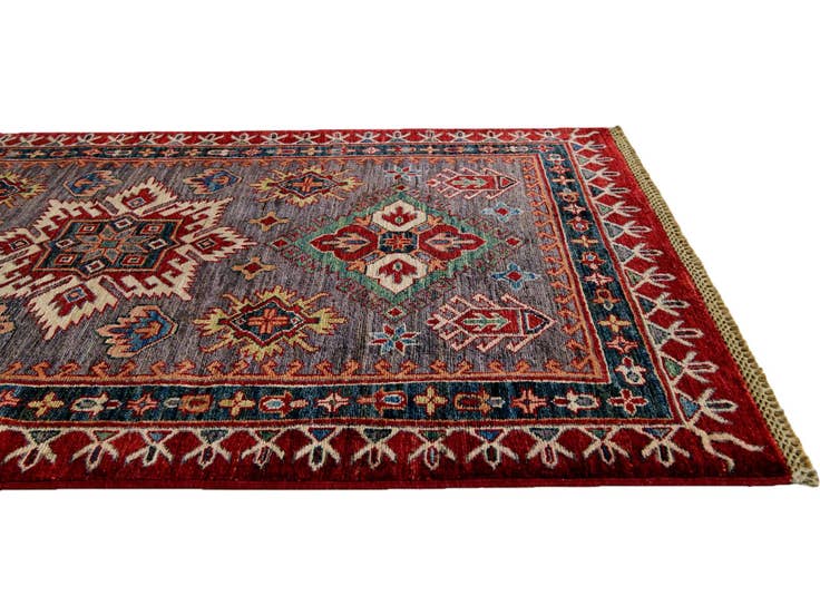 Detail image of 3' 6 x 5' Hand Knotted Kazak Rug