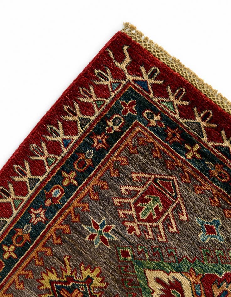 Detail image of 3' 6 x 5' Hand Knotted Kazak Rug
