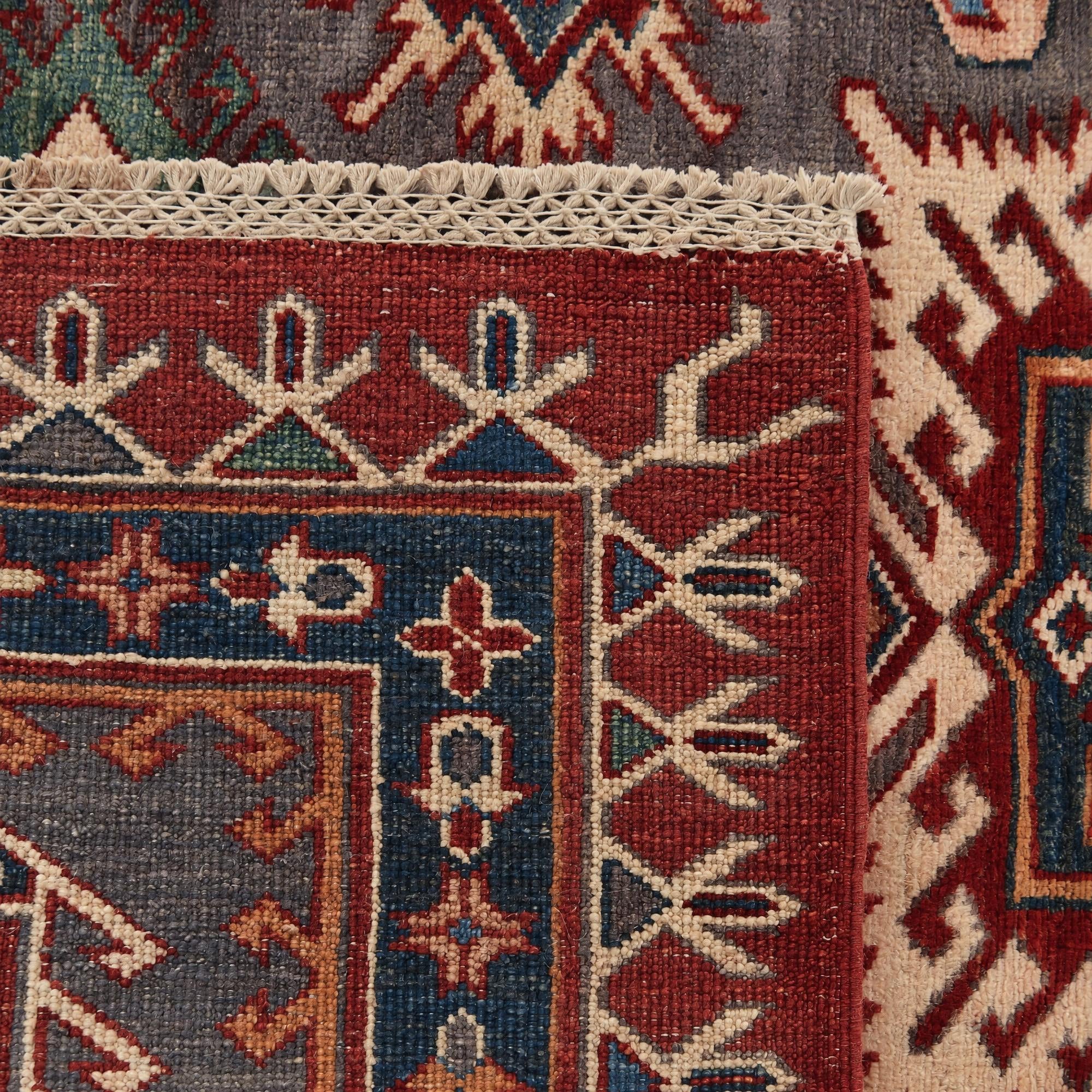 Detail image 12 of 12: 3' 6 x 5' Hand Knotted Kazak Rug