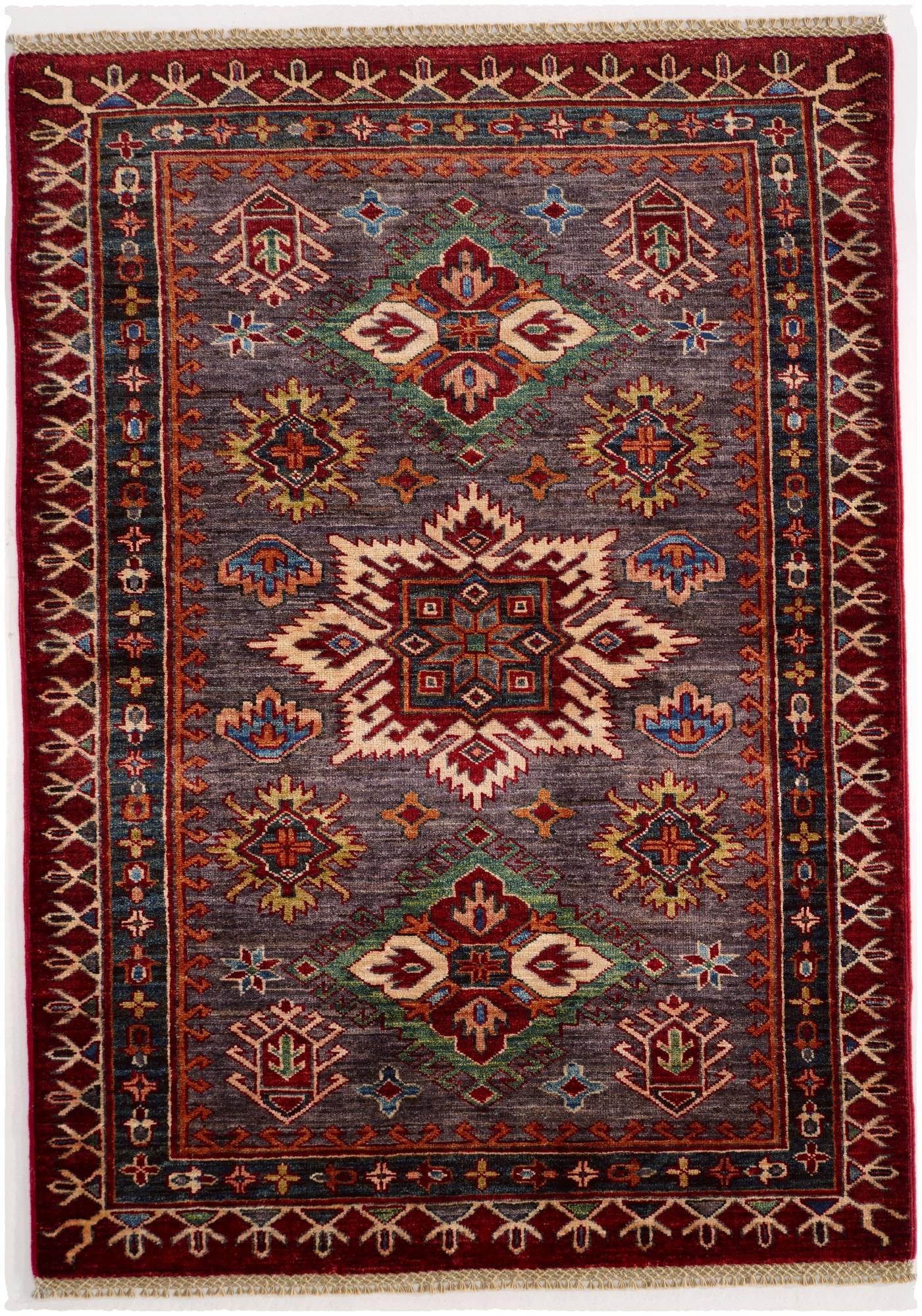 3' 6 x 5' Hand Knotted Kazak Rug