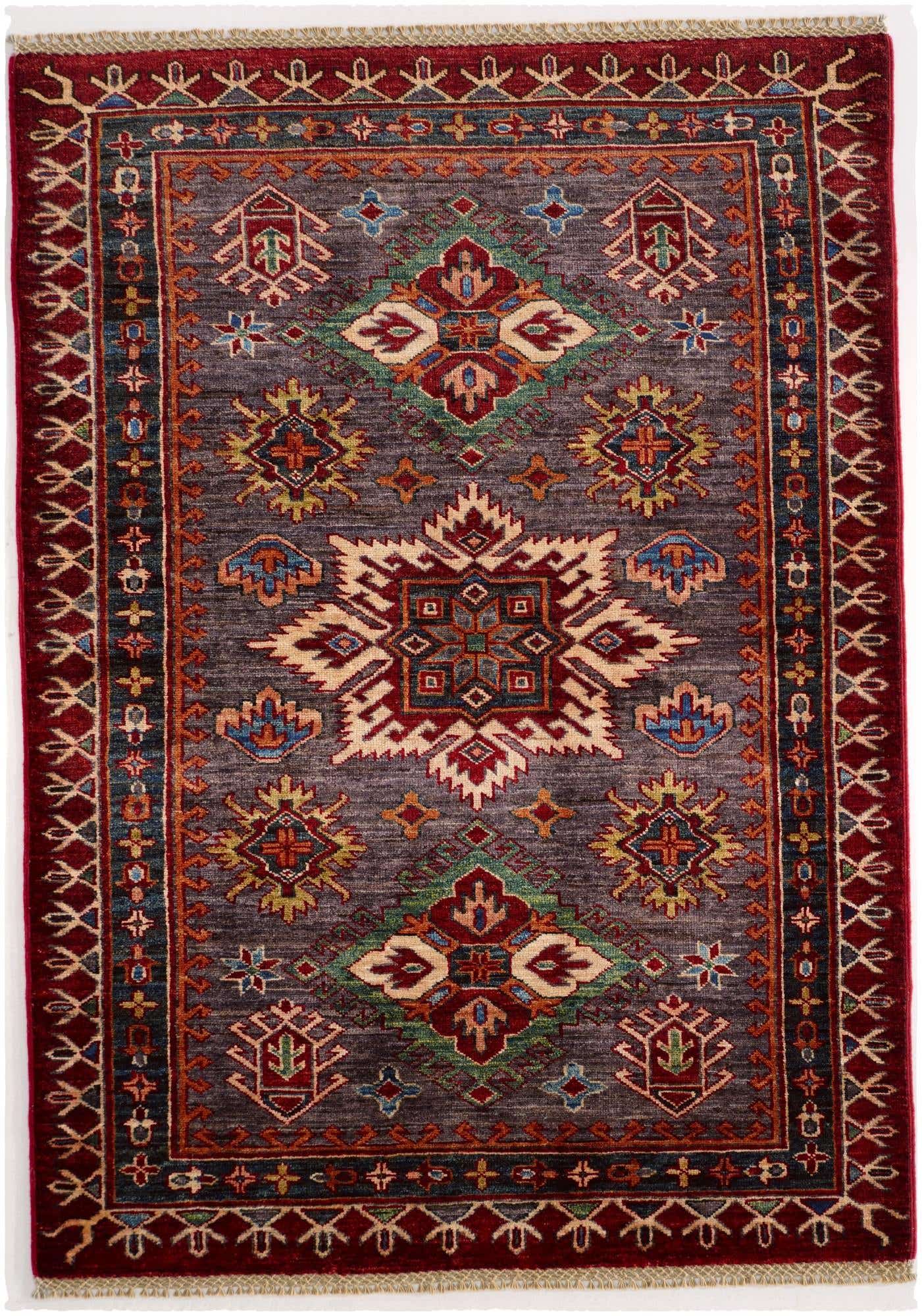 3' 6 x 5' Hand Knotted Kazak Rug
