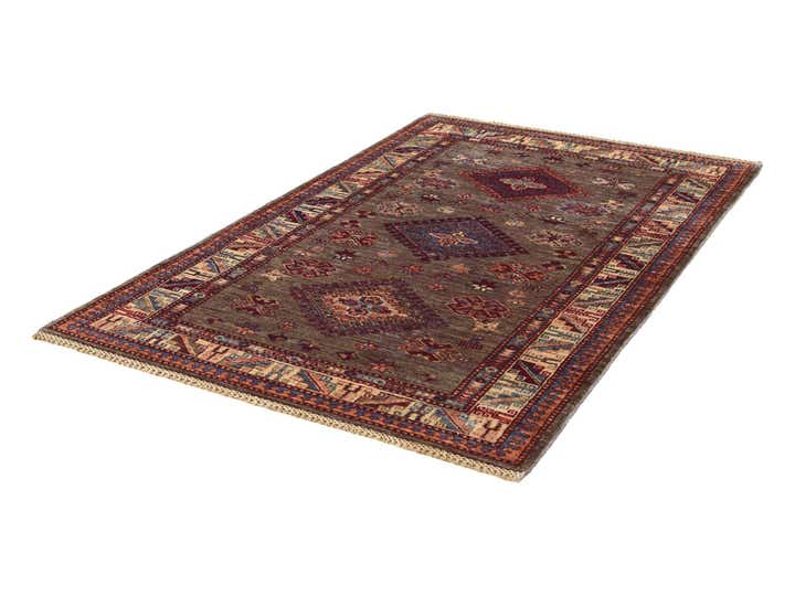 3' 4 x 5' 3 Hand Knotted Kazak Rug