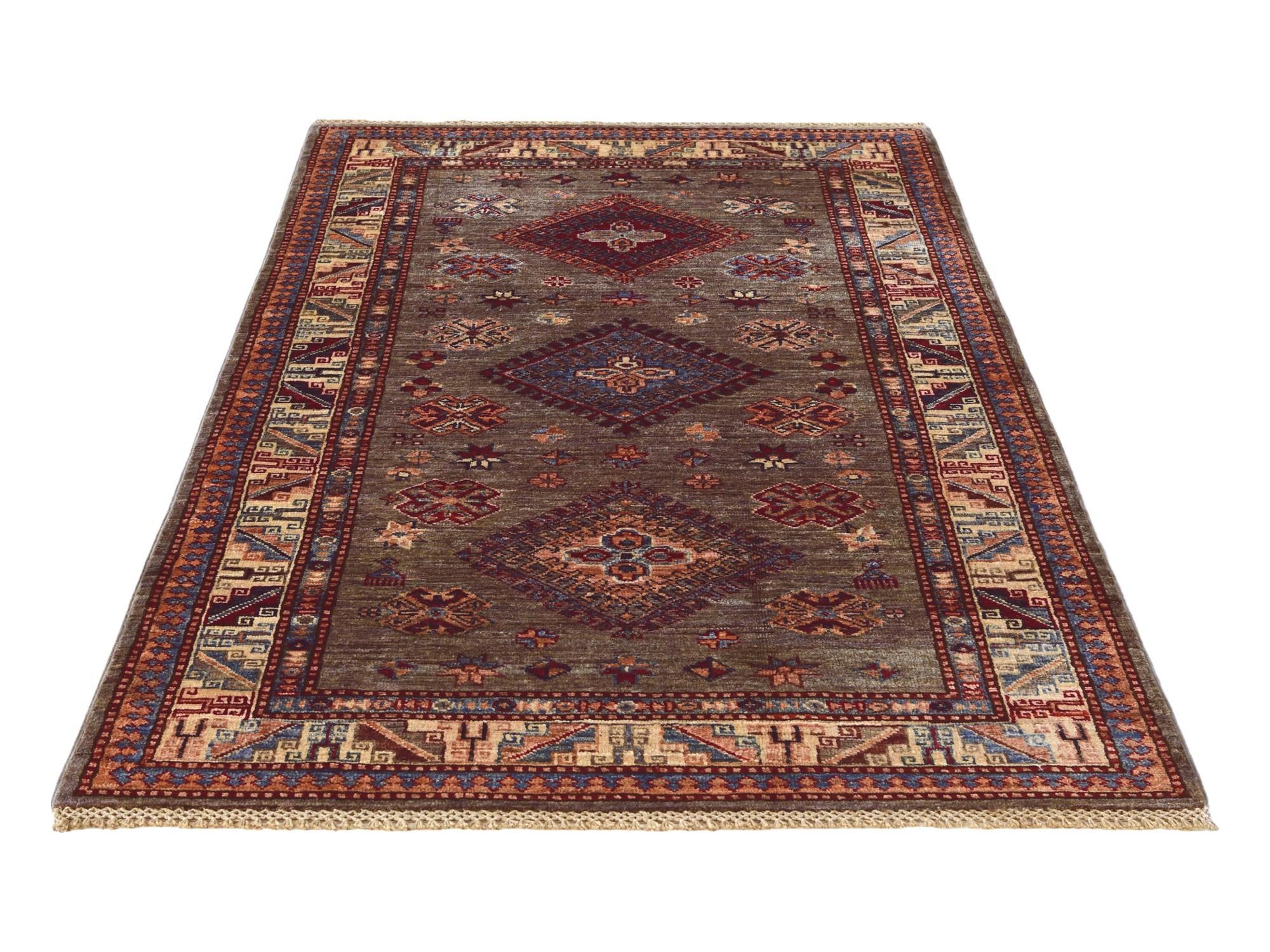 3' 4 x 5' 3 Hand Knotted Kazak Rug