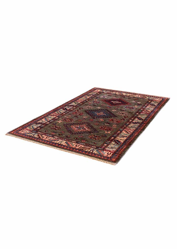 3' 4 x 5' 3 Hand Knotted Kazak Rug