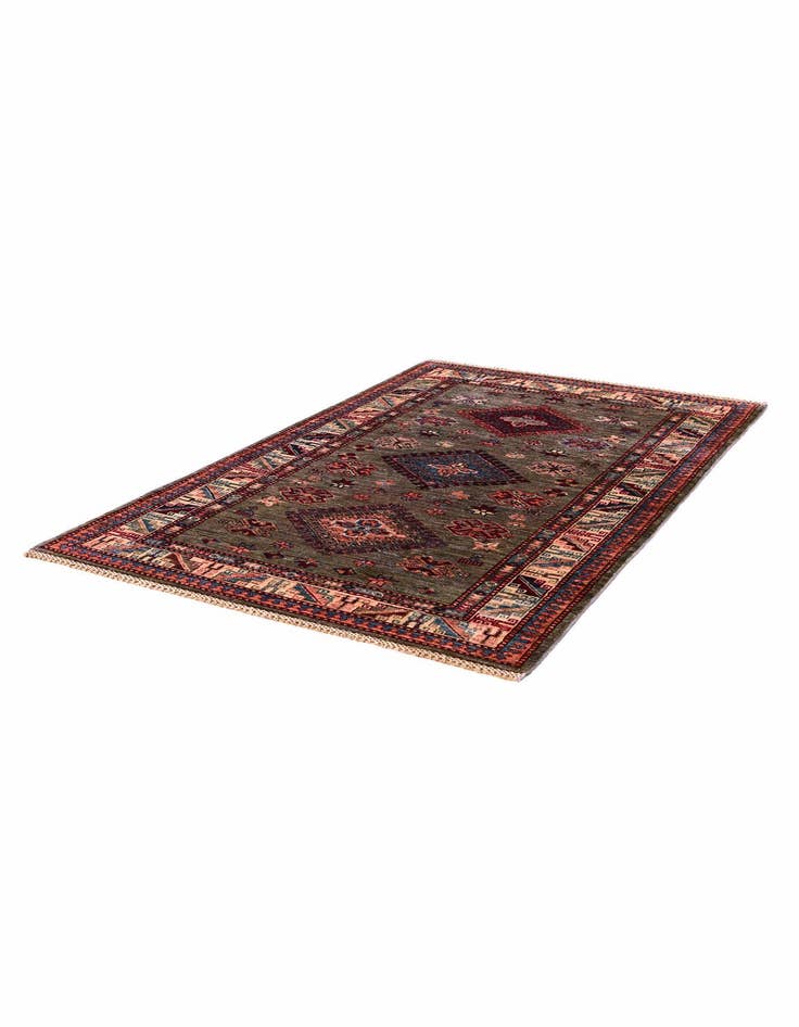 Detail image of 3' 4 x 5' 3 Hand Knotted Kazak Rug