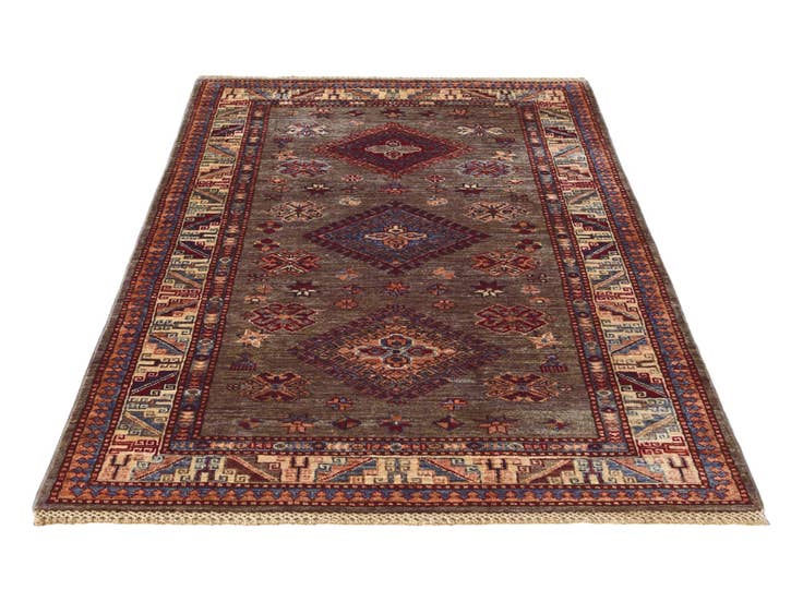 Detail image of 3' 4 x 5' 3 Hand Knotted Kazak Rug