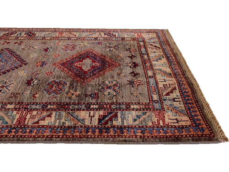 Detail image of 3' 4 x 5' 3 Hand Knotted Kazak Rug