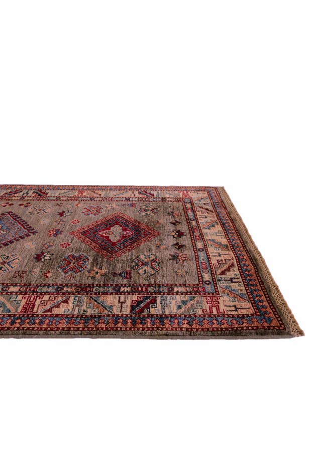 Detail image of 3' 4 x 5' 3 Hand Knotted Kazak Rug