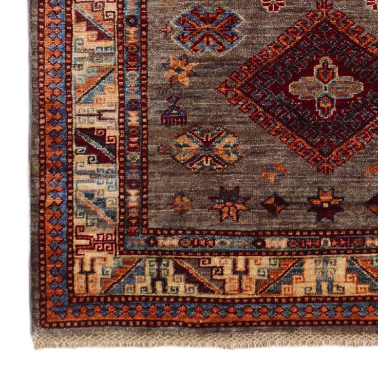 Detail image of 3' 4 x 5' 3 Hand Knotted Kazak Rug