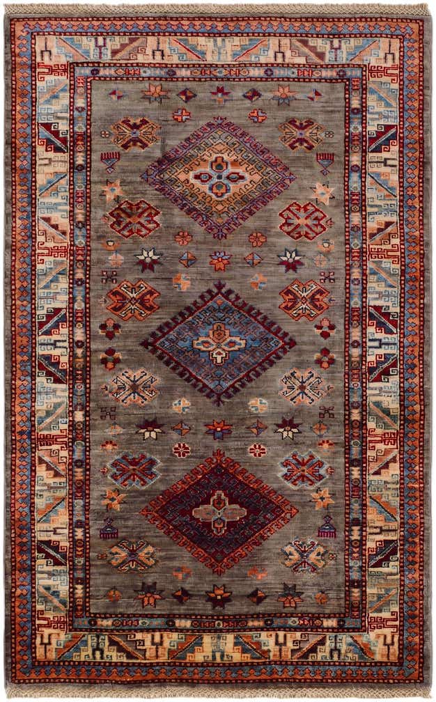 3' 4 x 5' 3 Hand Knotted Kazak Rug