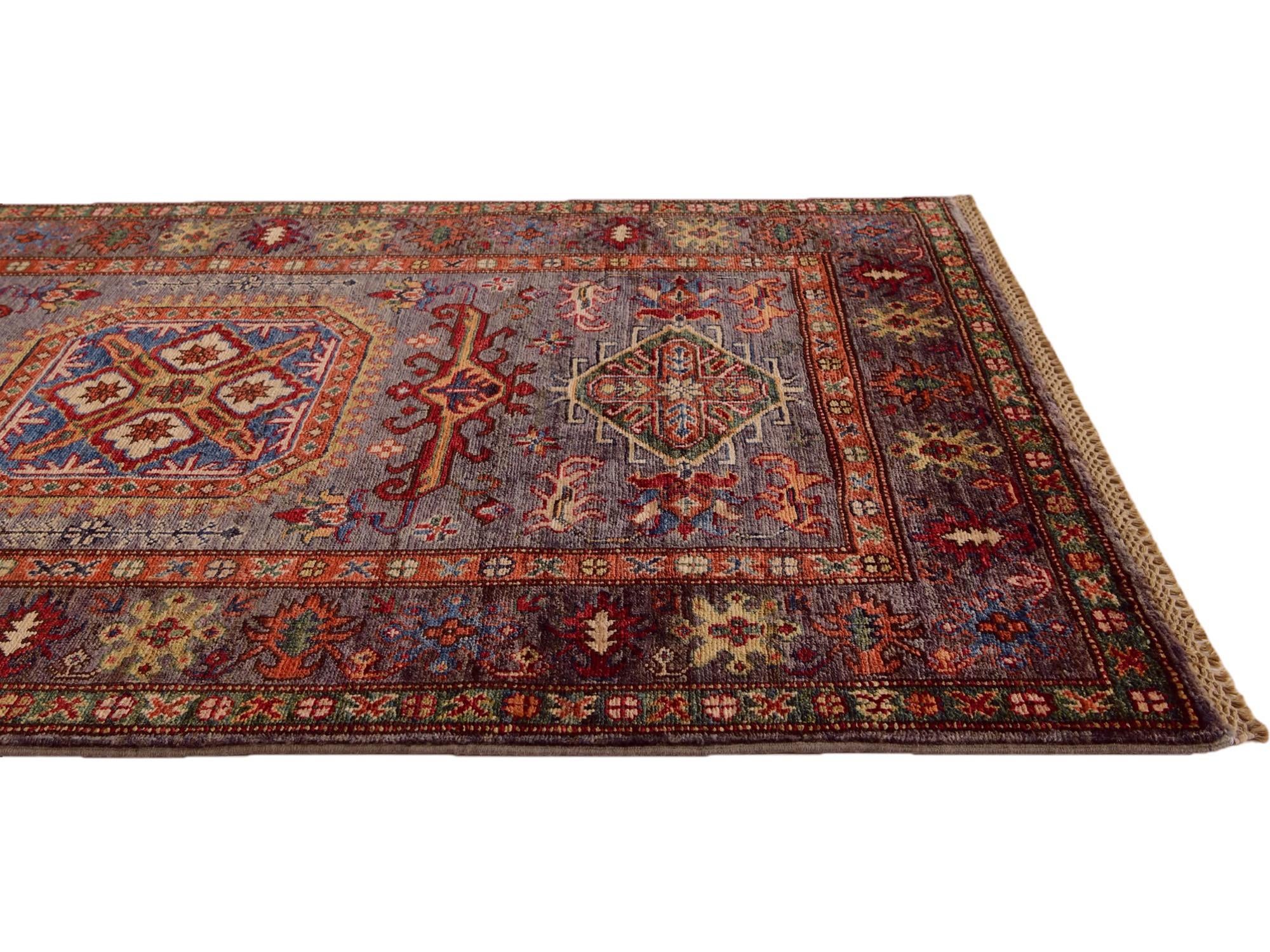3' 5 x 5' 4 Hand Knotted Kazak Rug