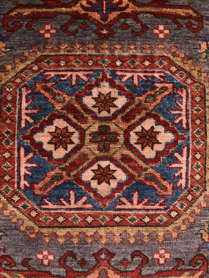 3' 5 x 5' 4 Hand Knotted Kazak Rug