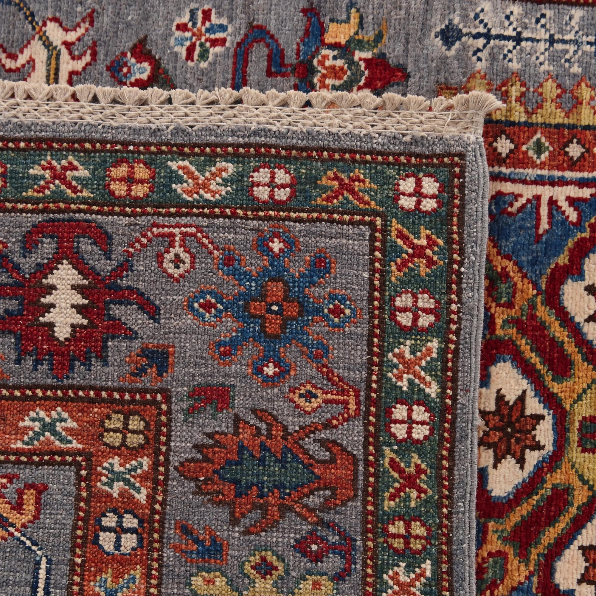 105cm x 160cm anudado a mano Kazak Alfombra