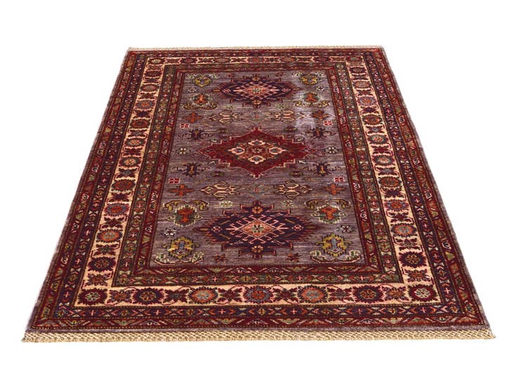 Detail image of 3' 4 x 5' 3 Hand Knotted Kazak Rug