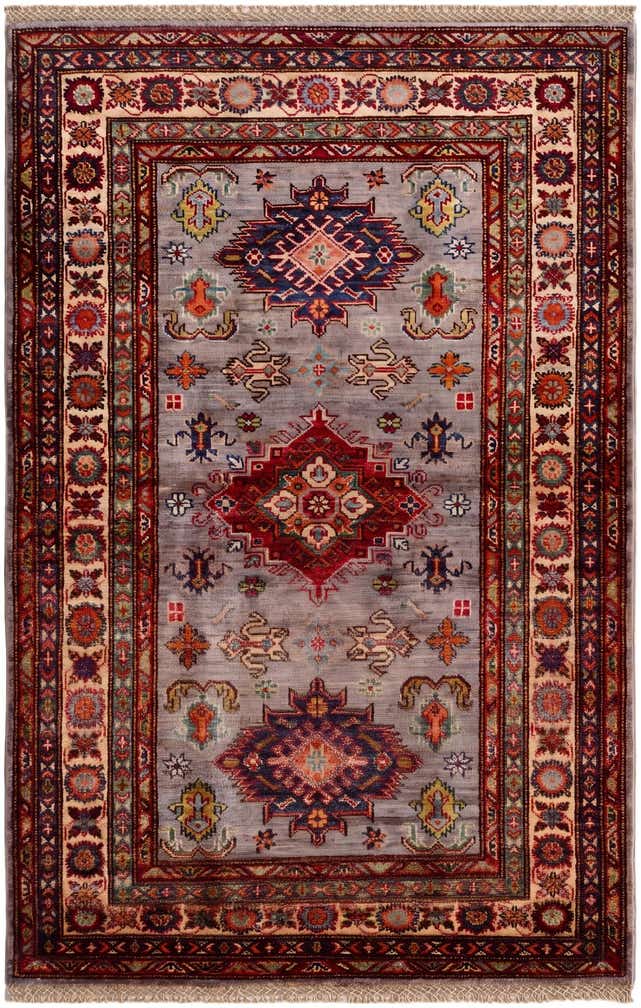 3' 4 x 5' 3 Hand Knotted Kazak Rug