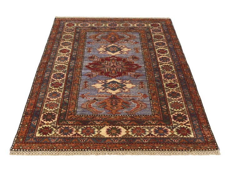 Detail image of 3' 3 x 5' 2 Hand Knotted Kazak Rug