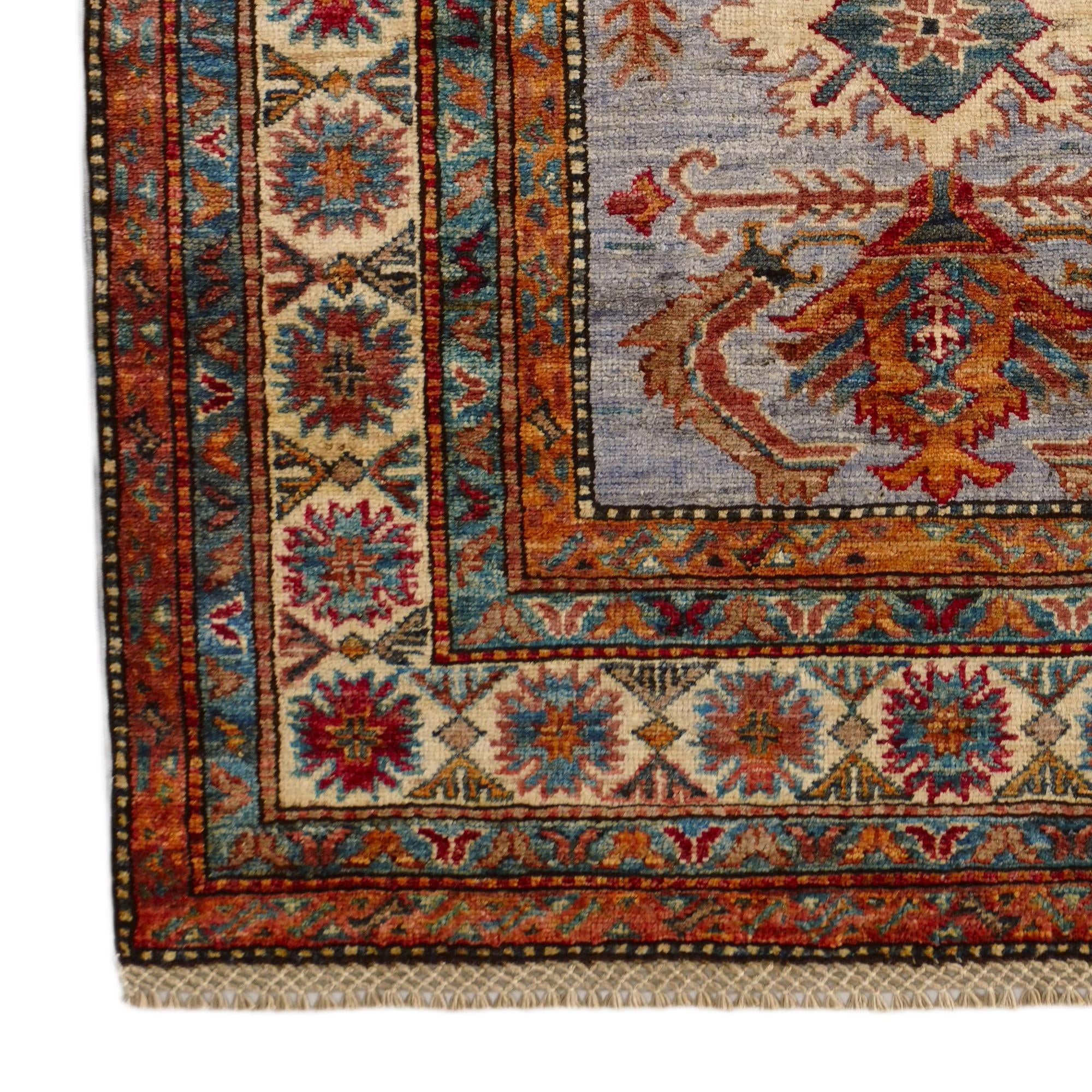 3' 3 x 5' 2 Hand Knotted Kazak Rug