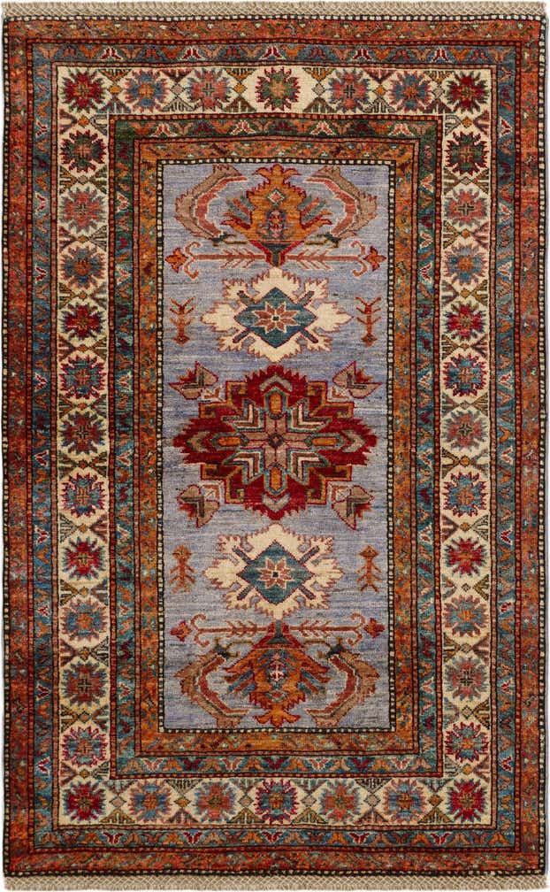3' 3 x 5' 2 Hand Knotted Kazak Rug
