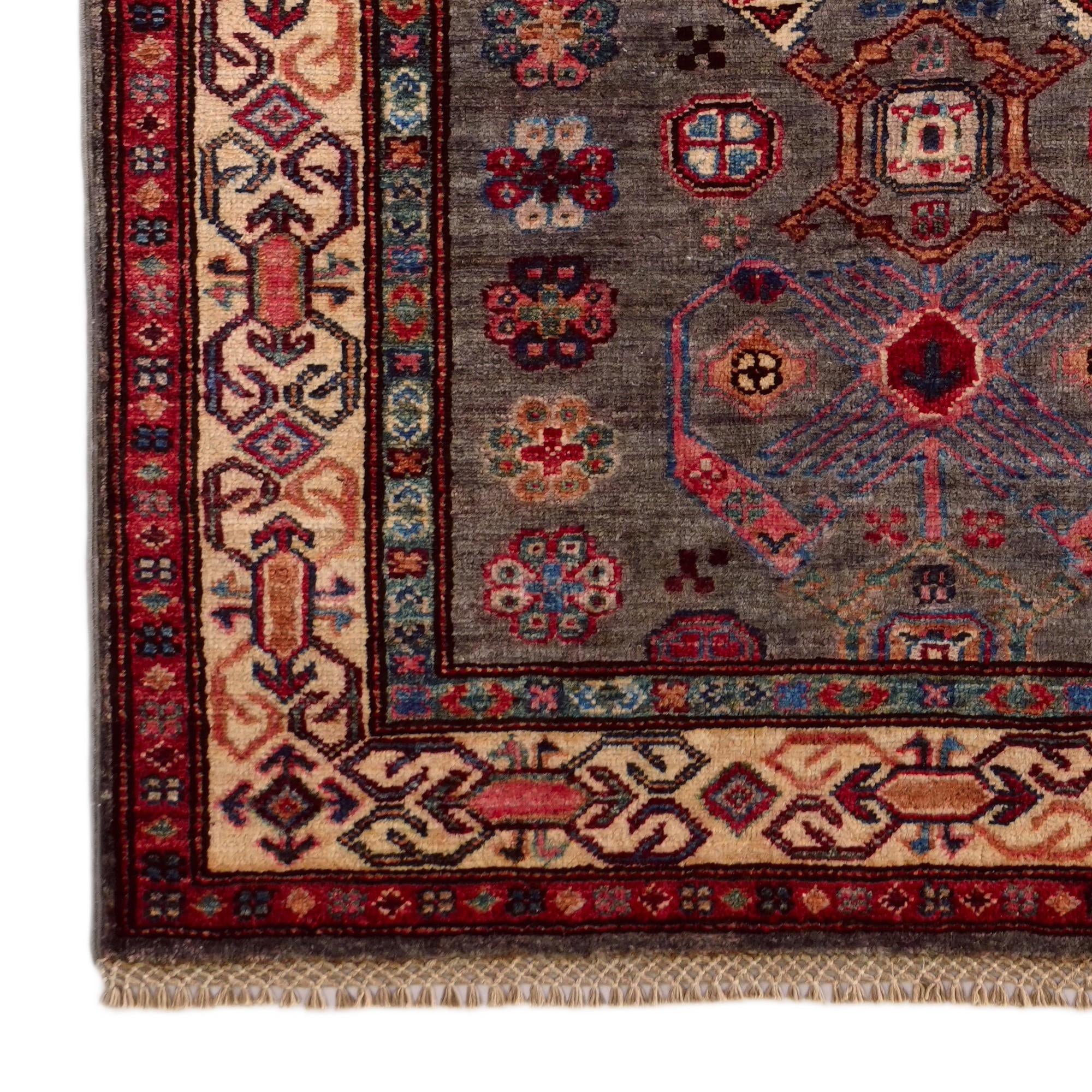 3' 3 x 5' 4 Hand Knotted Kazak Rug