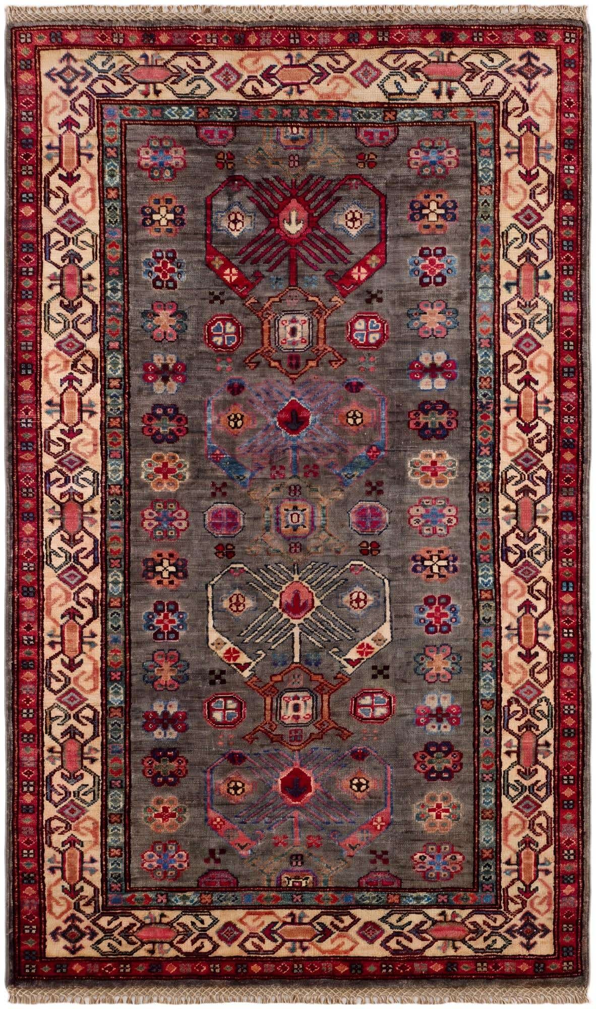3' 3 x 5' 4 Hand Knotted Kazak Rug