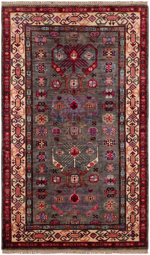 3' 3 x 5' 4 Hand Knotted Kazak Rug