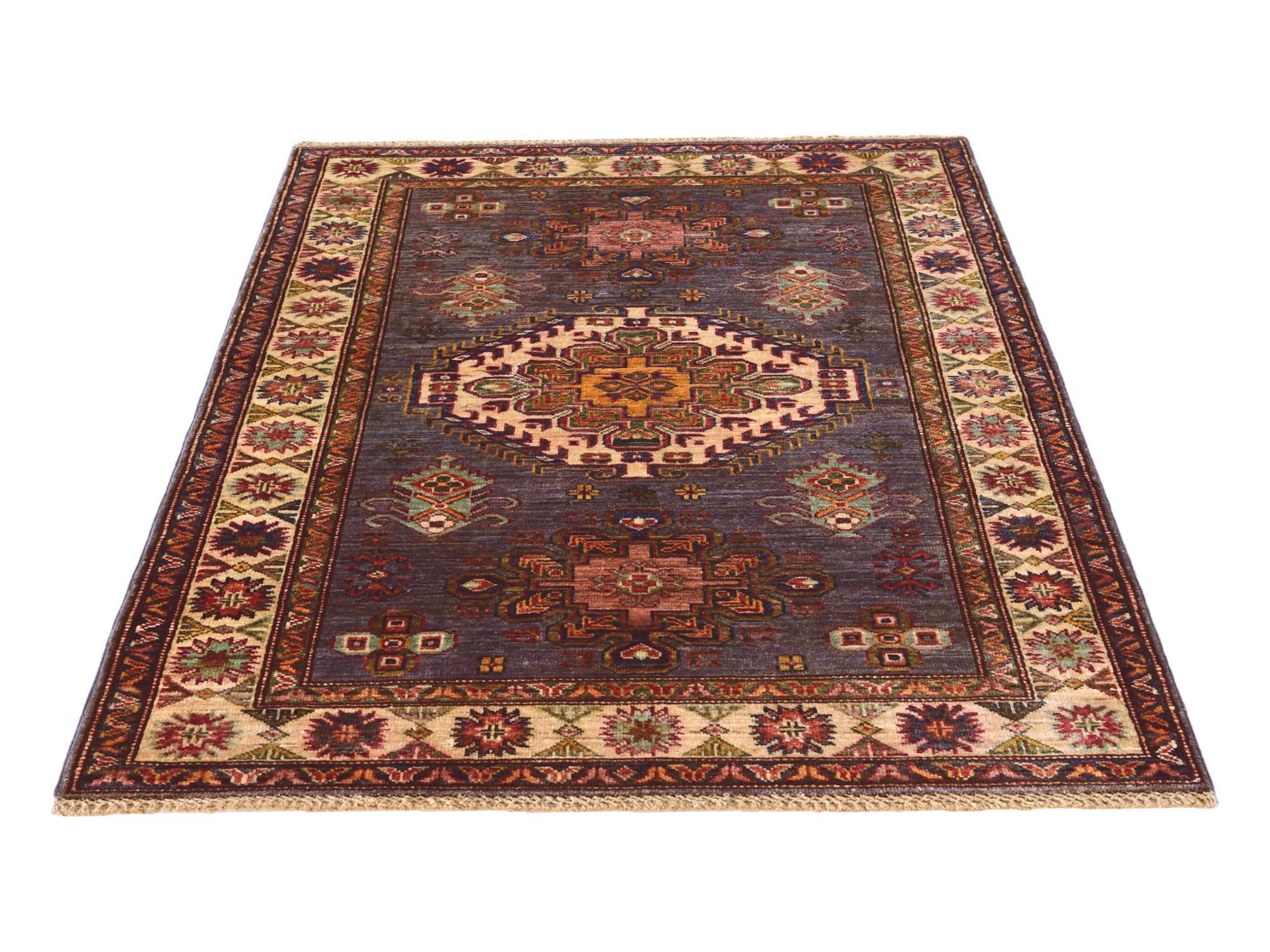 3' 7 x 5' Hand Knotted Kazak Rug