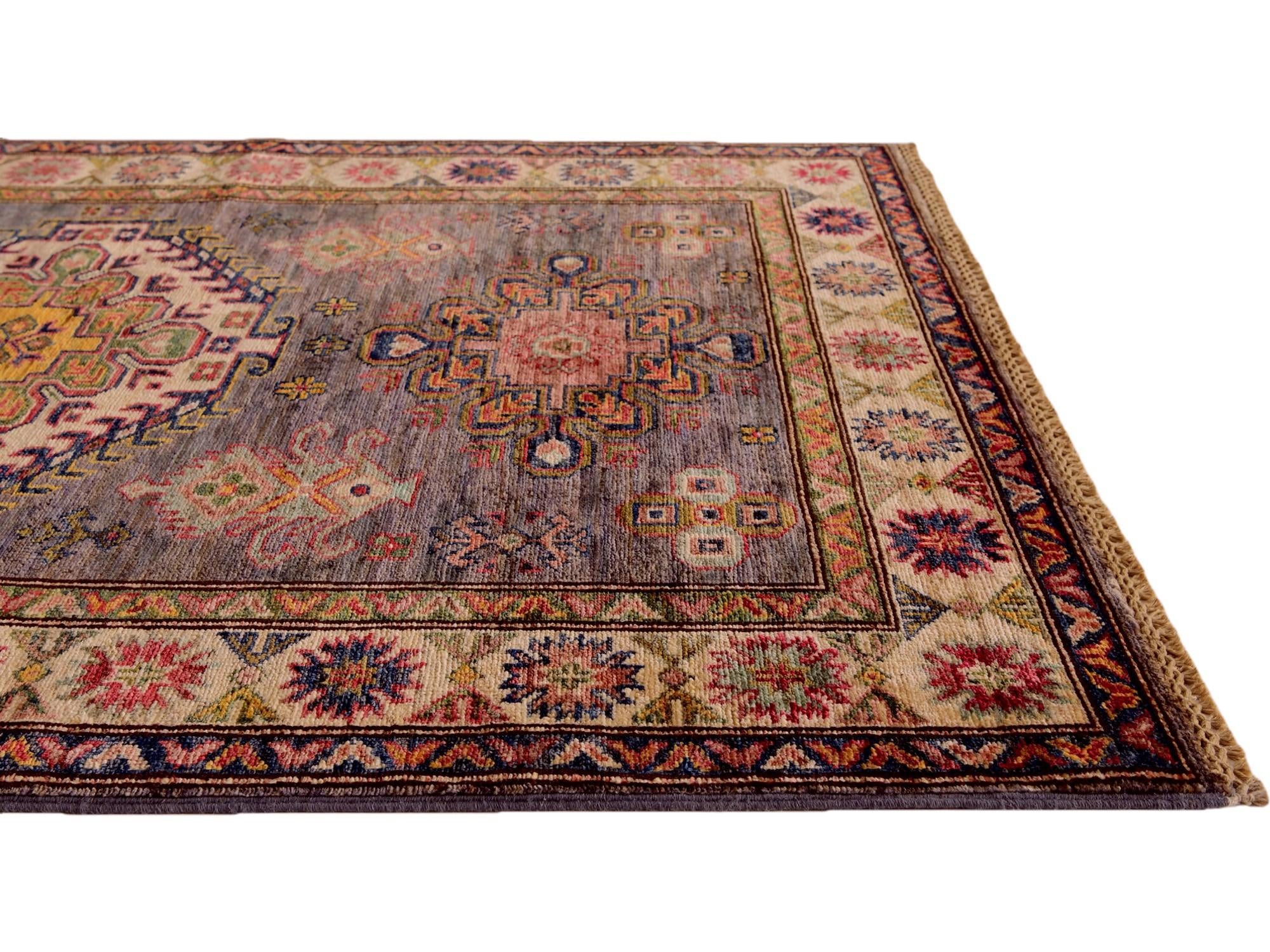 3' 7 x 5' Hand Knotted Kazak Rug