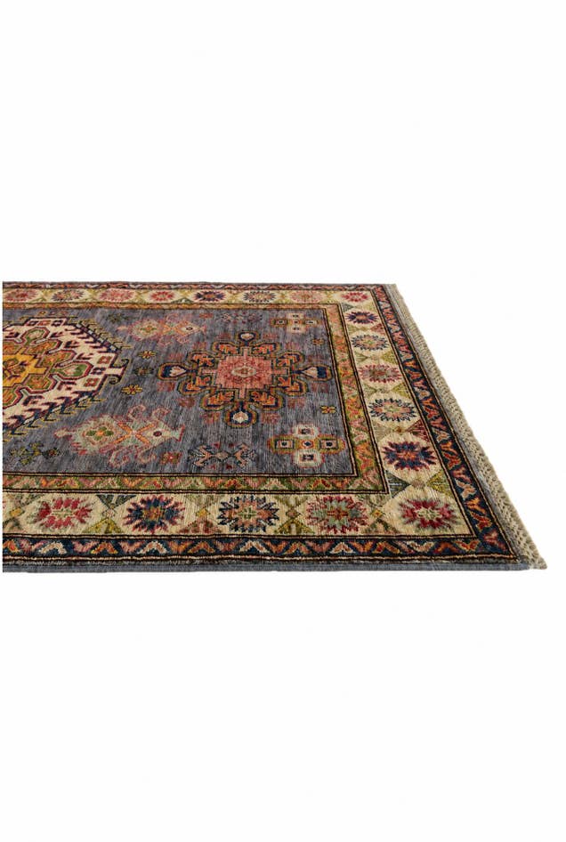 Detail image of 3' 7 x 5' Hand Knotted Kazak Rug